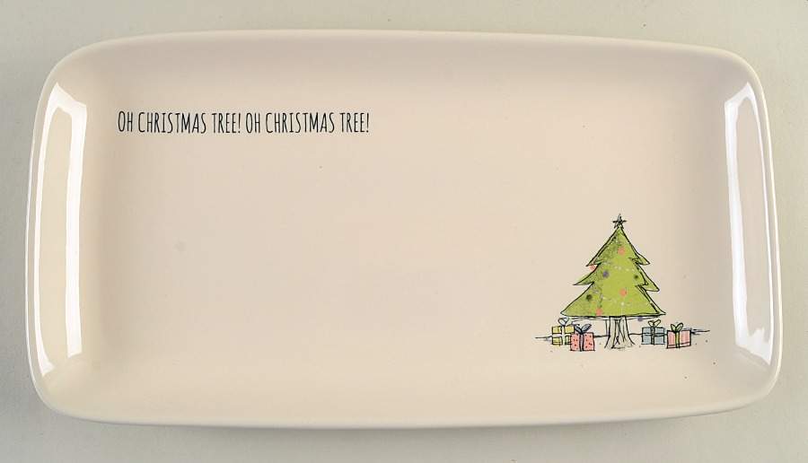 Rae Dunn Holiday 14" Rectangular Serving Platter by Magenta-1