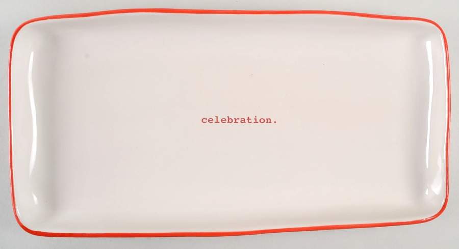 Rae Dunn Holiday 14" Rectangular Serving Platter by Magenta-1