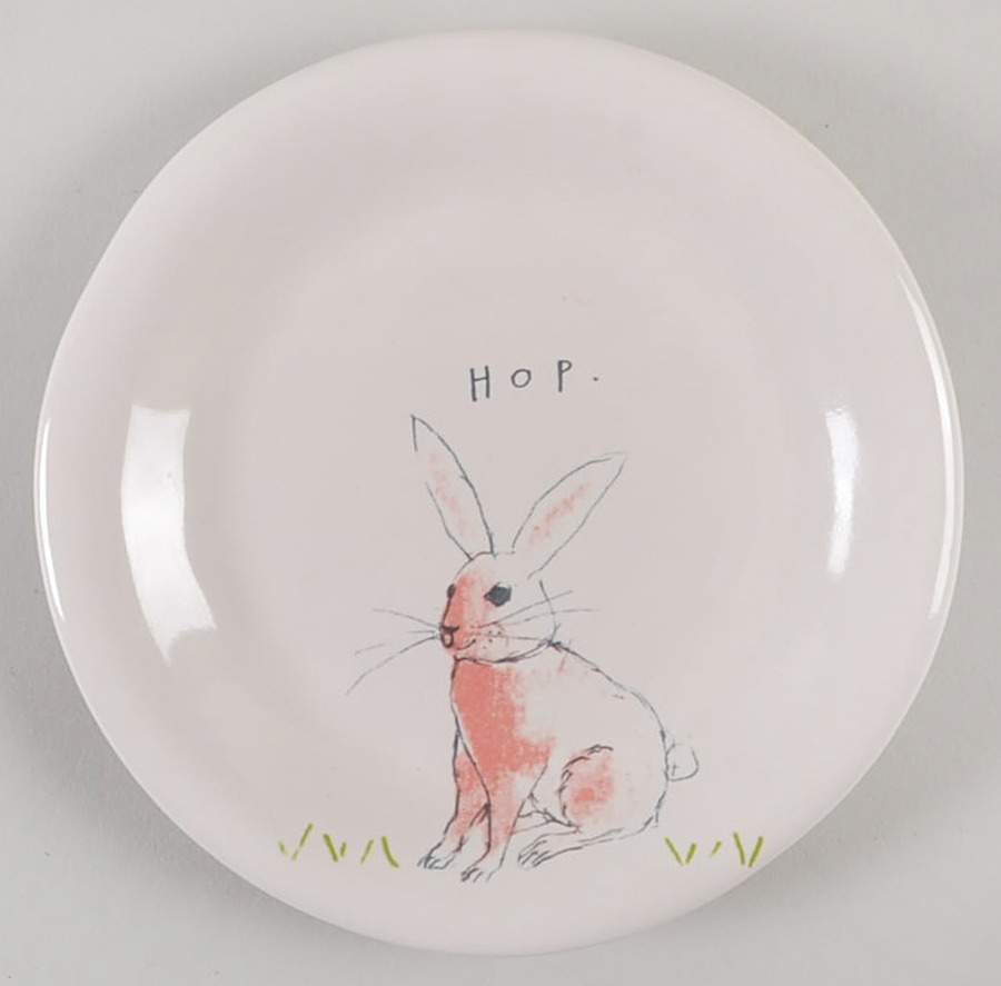 Happy Easter (Chirp, Crunch, Hop, Hunt) Appetizer Plate by Magenta-1