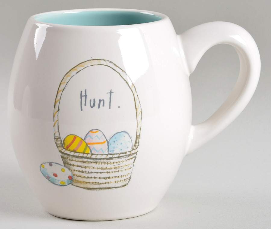 Happy Easter (Chirp, Crunch, Hop, Hunt) Mug by Magenta-1
