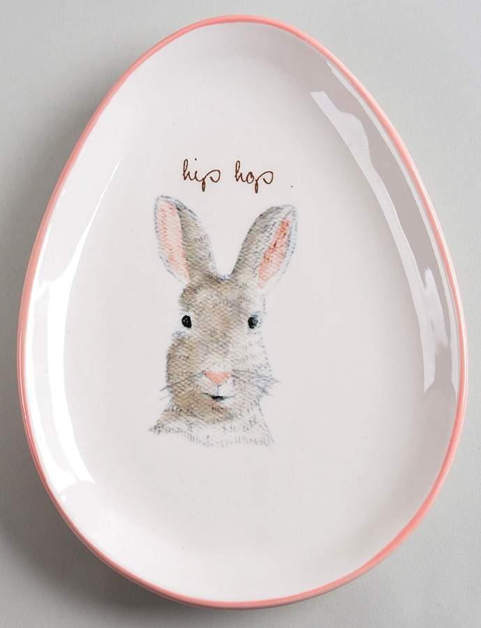 Easter Bunny Ears 8" Egg Shape Plate by Magenta-1