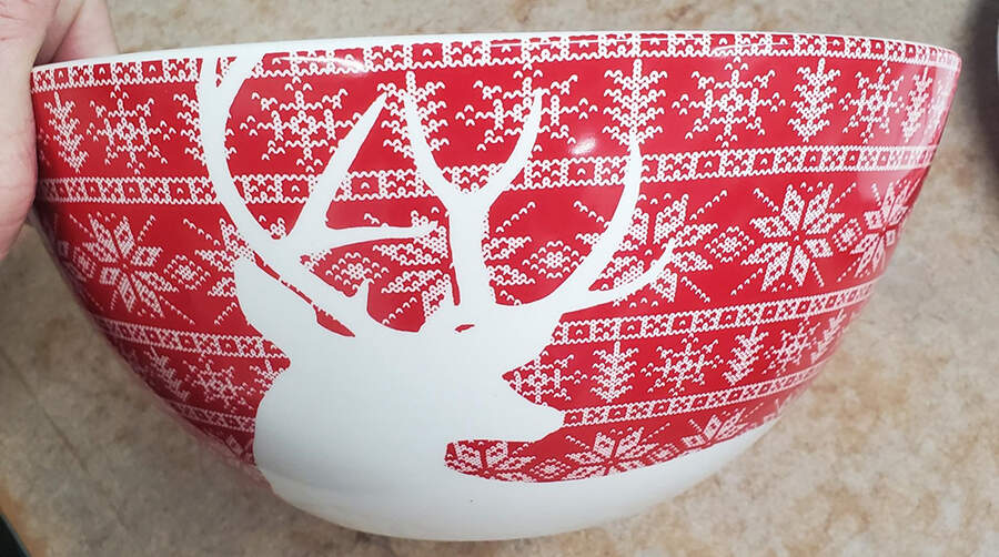 Deer 10" Round Serving Bowl by Mainstays-1