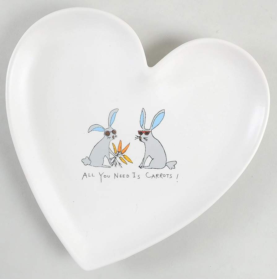 Jack's Carrots Heart Shaped Dish by Magenta-1