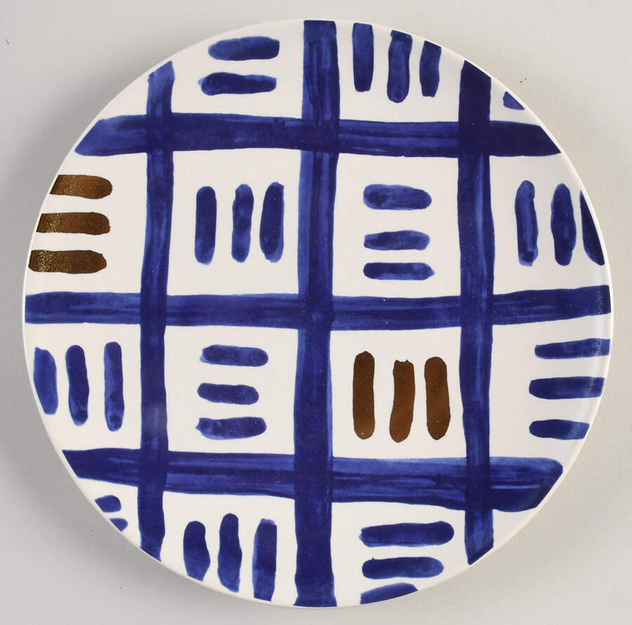 Pompeii Blu Salad Plate by Michael Wainwright-1