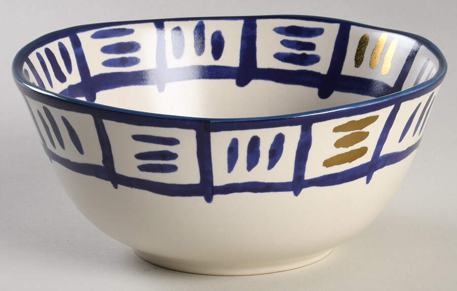 Pompeii Blu Soup/Cereal Bowl by Michael Wainwright-1