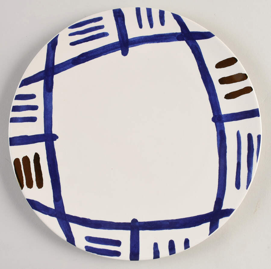 Pompeii Blu Dinner Plate by Michael Wainwright-1