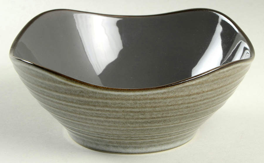 Swirl Speckle-Graphite Square Soup/Cereal Bowl by Mikasa-1