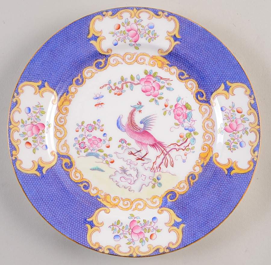 Cockatrice-Blue (Smooth) Dinner Plate by Minton-1