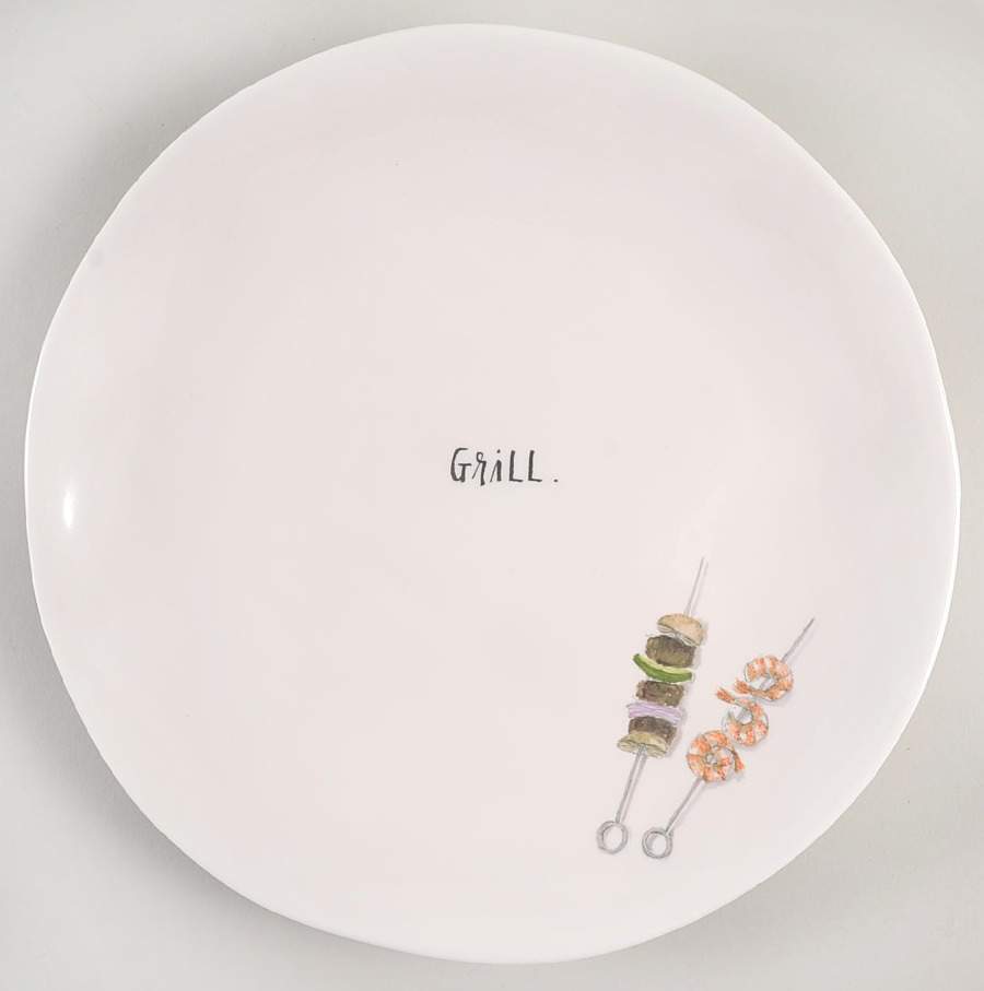 Picnic Time (Happy Camper) Dinner Plate by Magenta-1