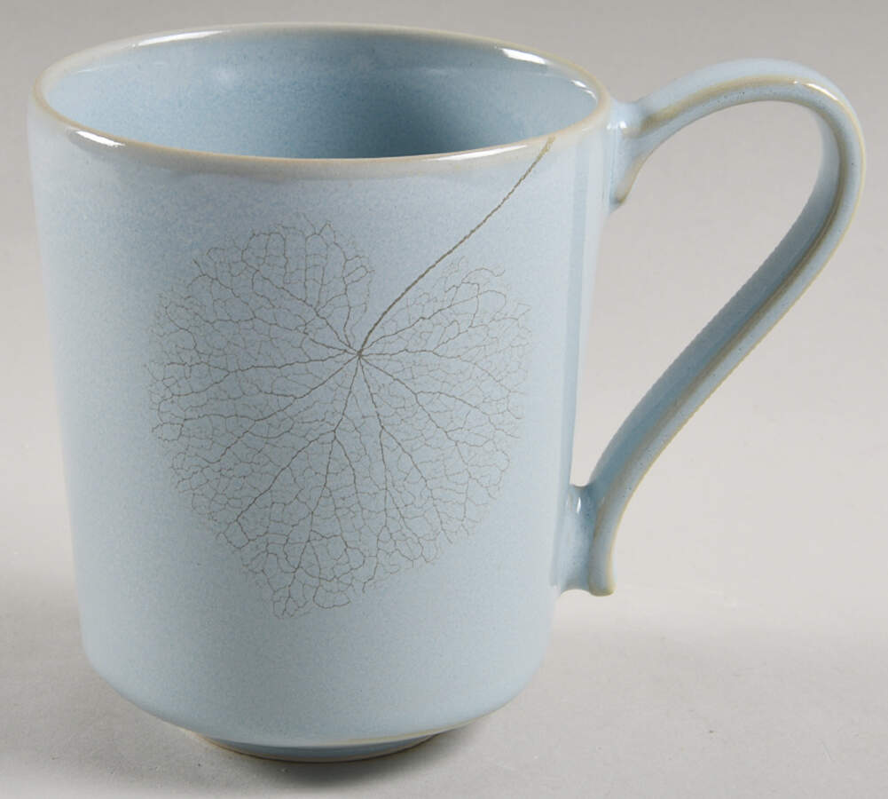 Leaf Blue Haze (Light Blue) Mug by Mottahedeh-1