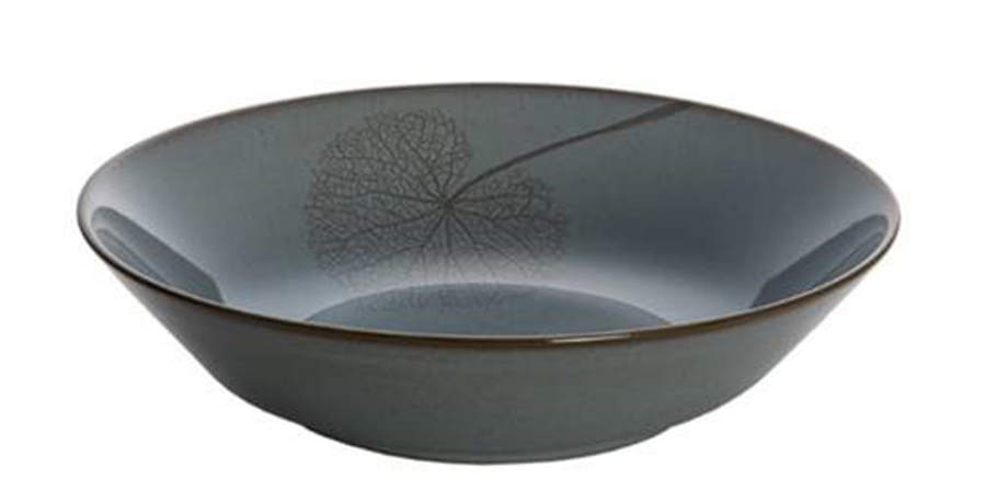 Leaf Topaz (Dark Blue) 10" Individual Pasta Bowl by Mottahedeh-1