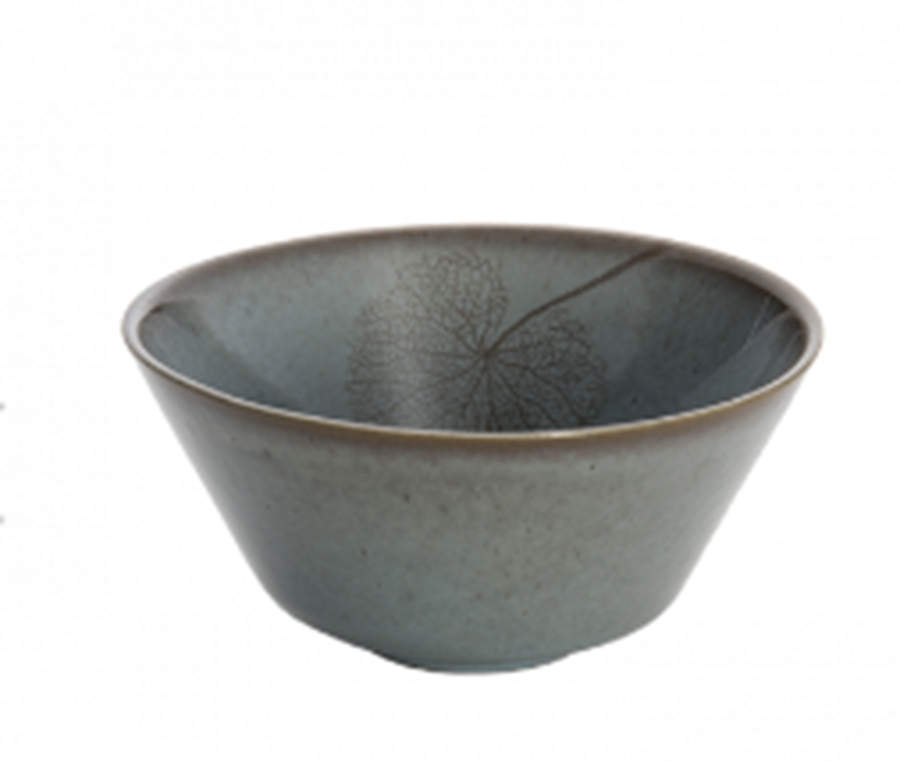 Leaf Topaz (Dark Blue) Coupe Cereal Bowl by Mottahedeh-1