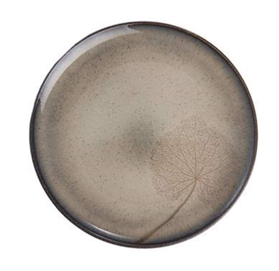 Leaf Agate (Tan) Dessert/Pie Plate by Mottahedeh-1