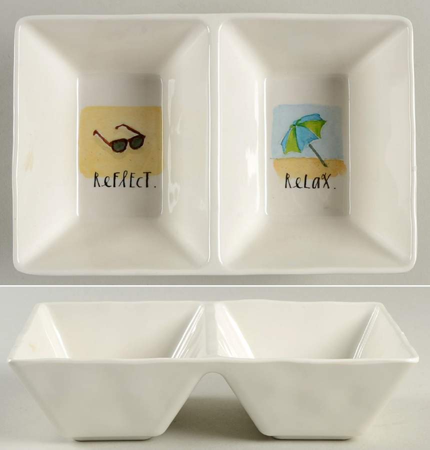 Let's Go To the Beach (2 Part) Rectangular Divided Dish by Magenta-1