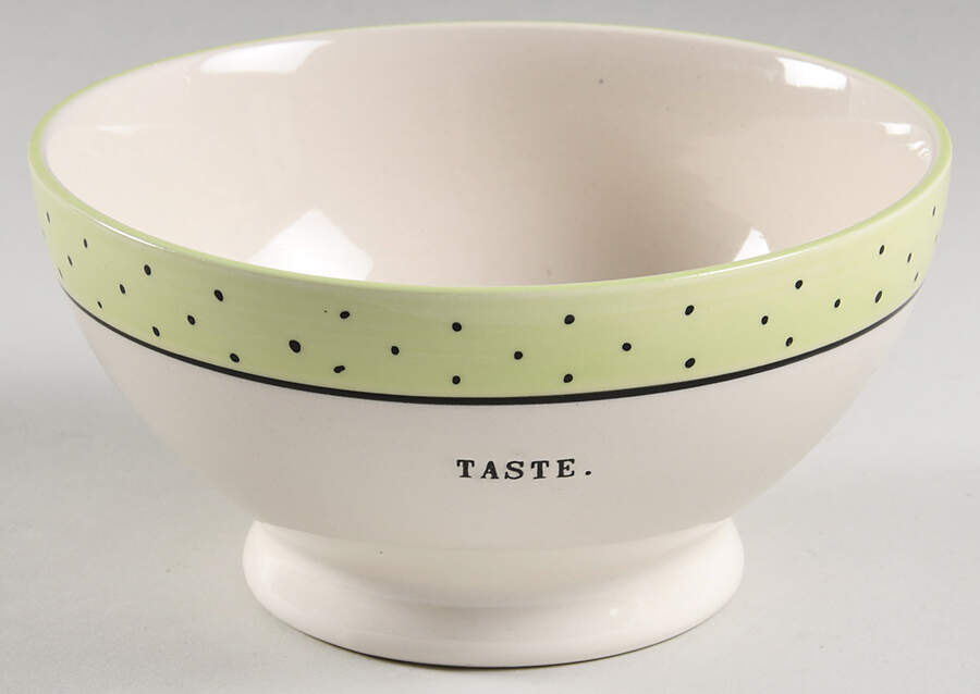 Polka Dot Band and Type Print 5" All Purpose Bowl by Magenta-1