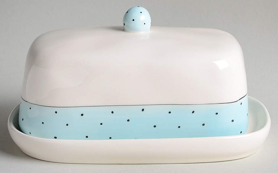 Polka Dot Band and Type Print 1/4 Lb Covered Butter by Magenta-1