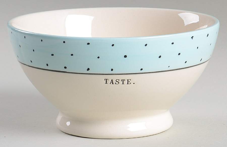 Polka Dot Band and Type Print 5" All Purpose Bowl by Magenta-1
