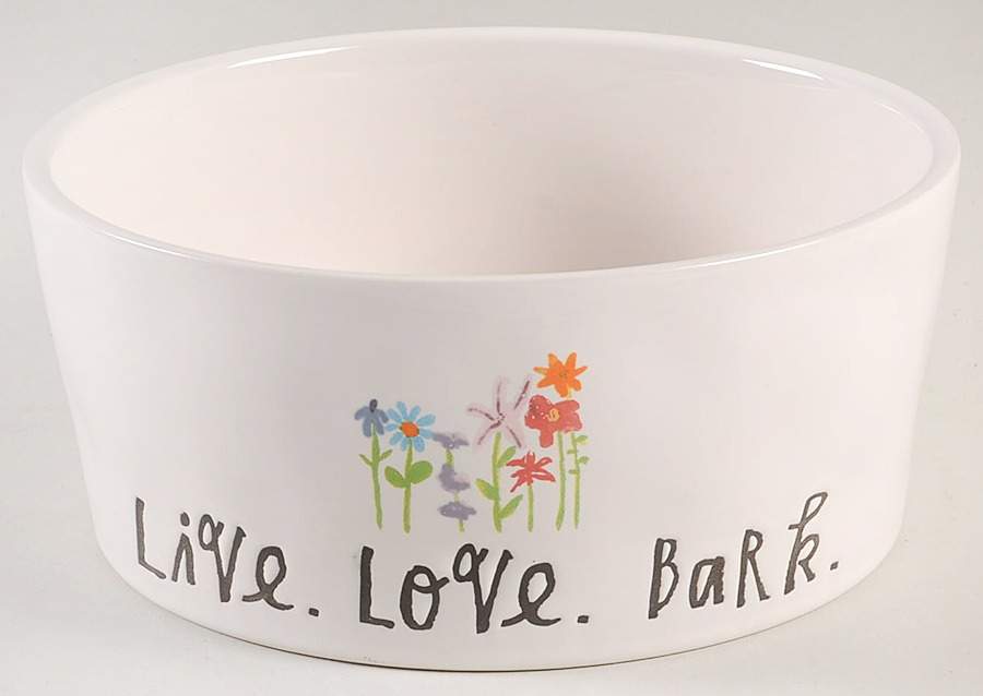 Bloom Flowers Large Dog Bowl by Magenta-1