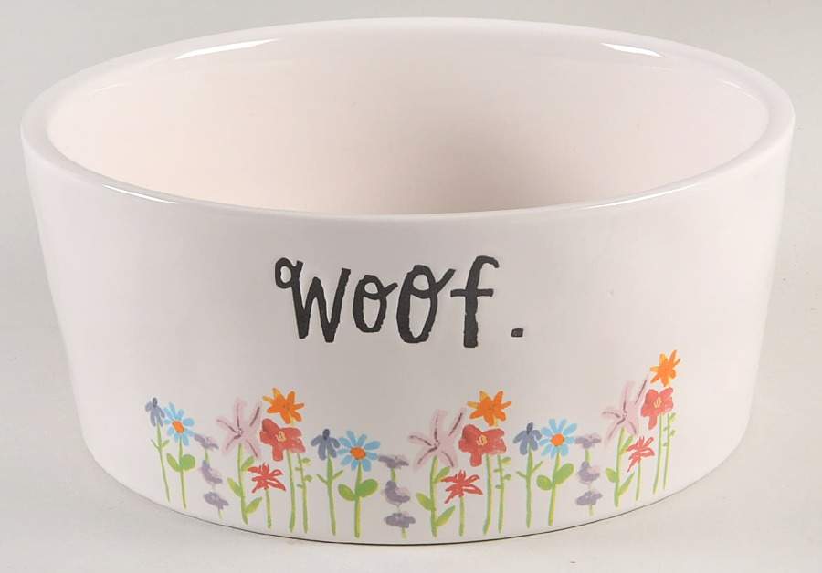 Bloom Flowers Large Dog Bowl by Magenta-1