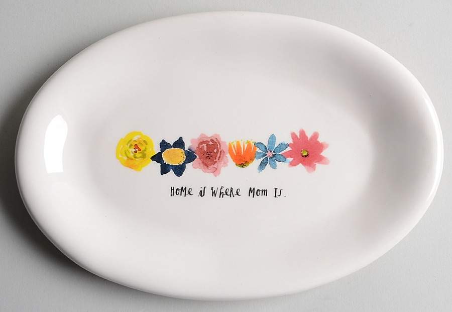 Bloom Flowers 8" Oval Plate by Magenta-1