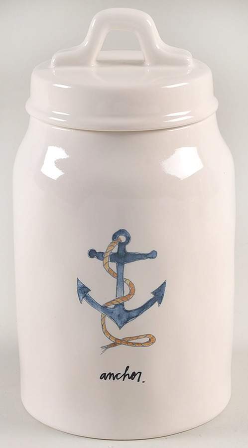 Anchor and Star Medium Canister & Lid by Magenta-1