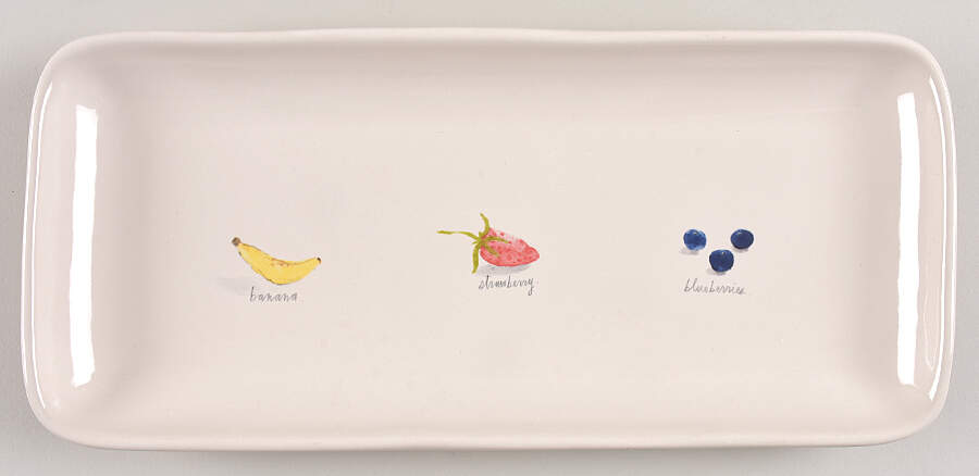 Blueberries and Strawberry 13" Rectangular Tray by Magenta-1