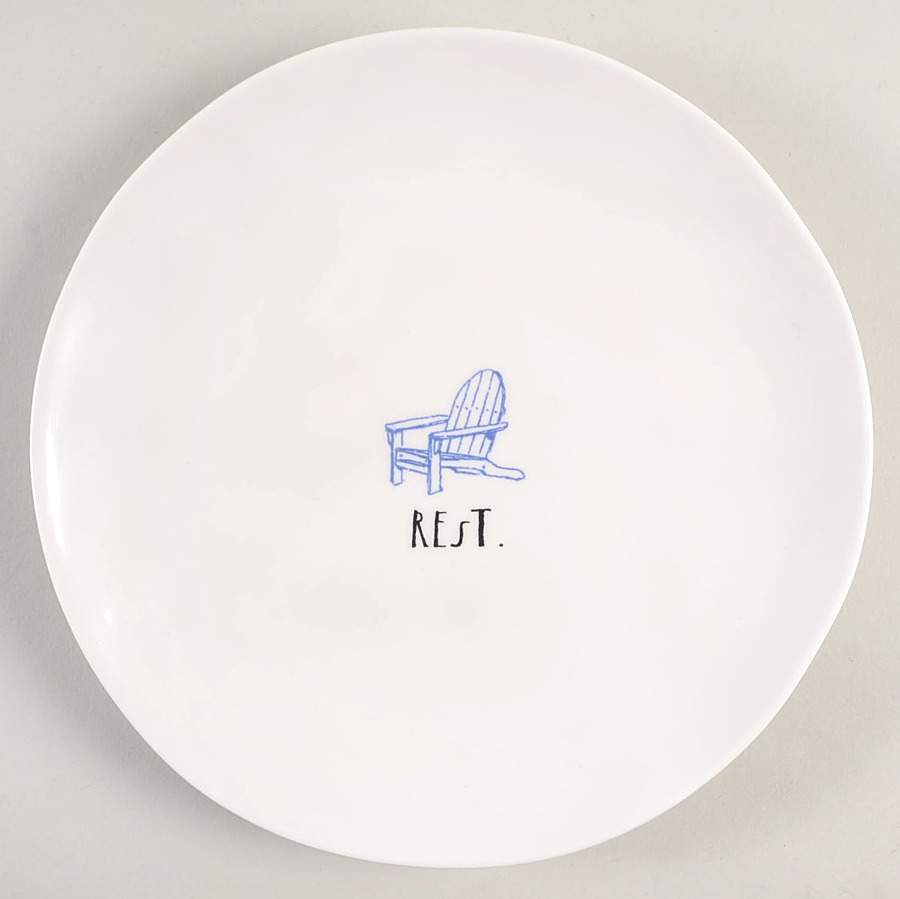 Rest and Relax (Multicolor Chairs) Salad Plate by Magenta-1