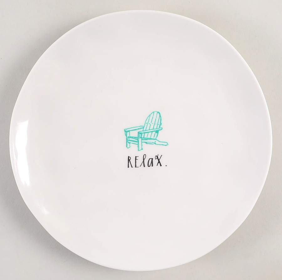 Rest and Relax (Multicolor Chairs) Salad Plate by Magenta-1