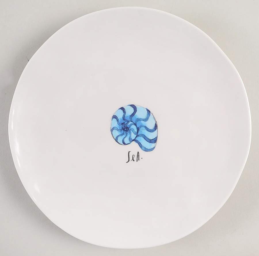 Blue Seashell Salad Plate by Magenta-1