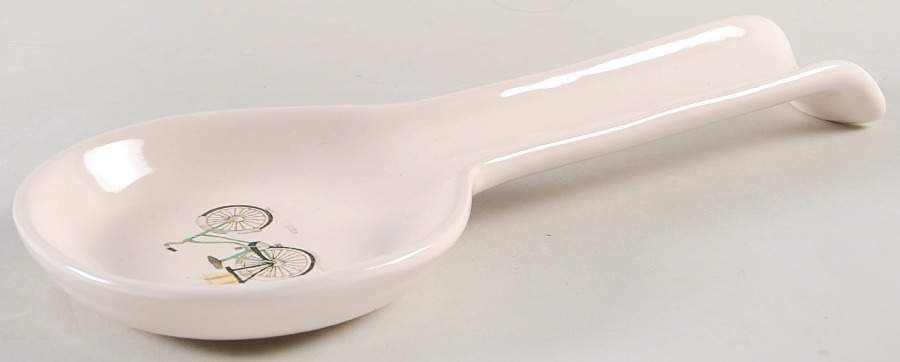 Bicycle and Basket Spoon Rest/Holder (Holds 1 Spoon) by Magenta-1