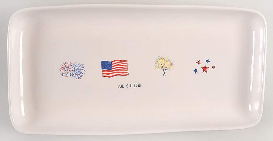 July 04 2018 14" Rectangular Tray by Magenta-1