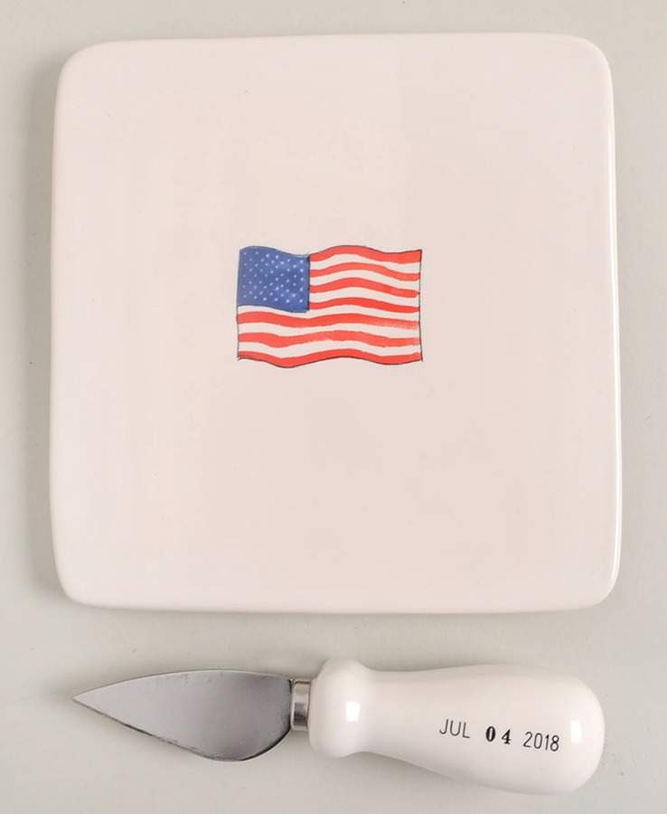 July 04 2018 Cheese Tray & Knife Set by Magenta-1