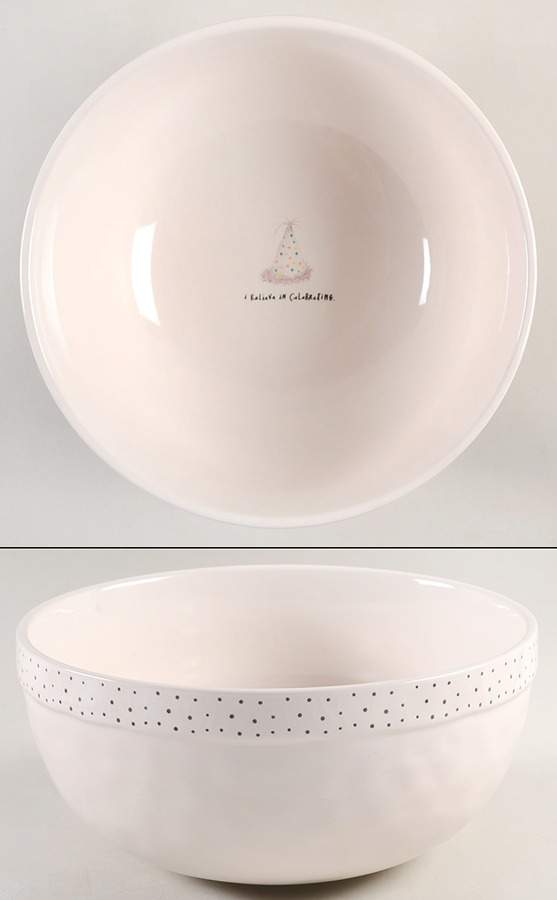 I Believe in Celebrating 10" Round Serving Bowl by Magenta-1