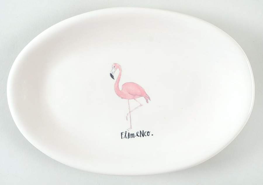Tropical 8" Oval Plate by Magenta-1