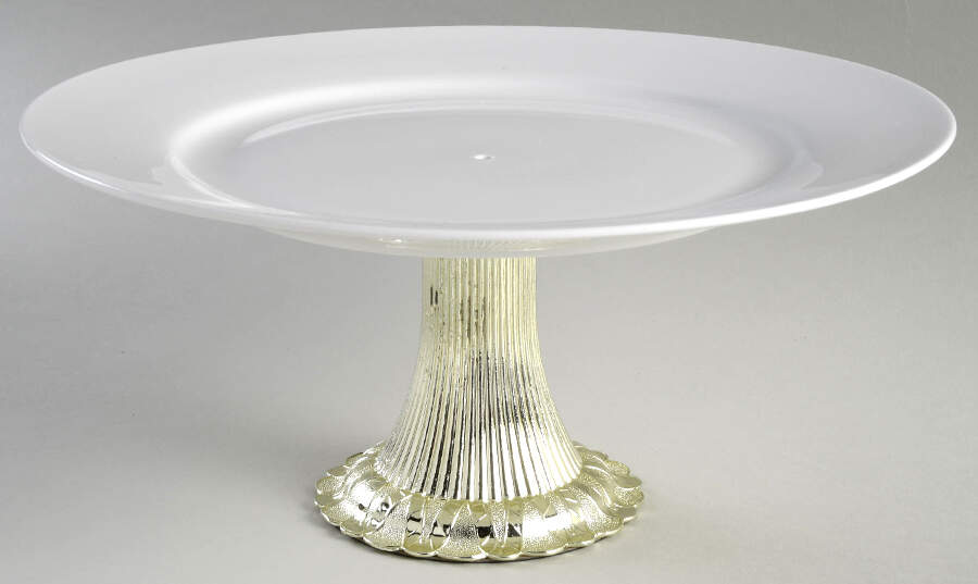 Lausanne Cake Stand with 4"-5" Metal Pedestal  Hc by Mikasa-1