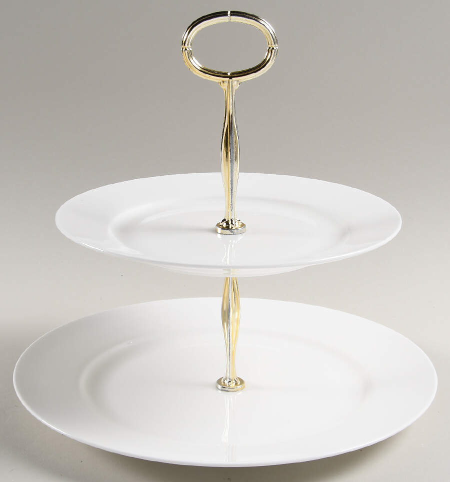 Lausanne 6 5/8"-10"  2 Tiered Serving Tray (Dp, Sp) HC by Mikasa-1