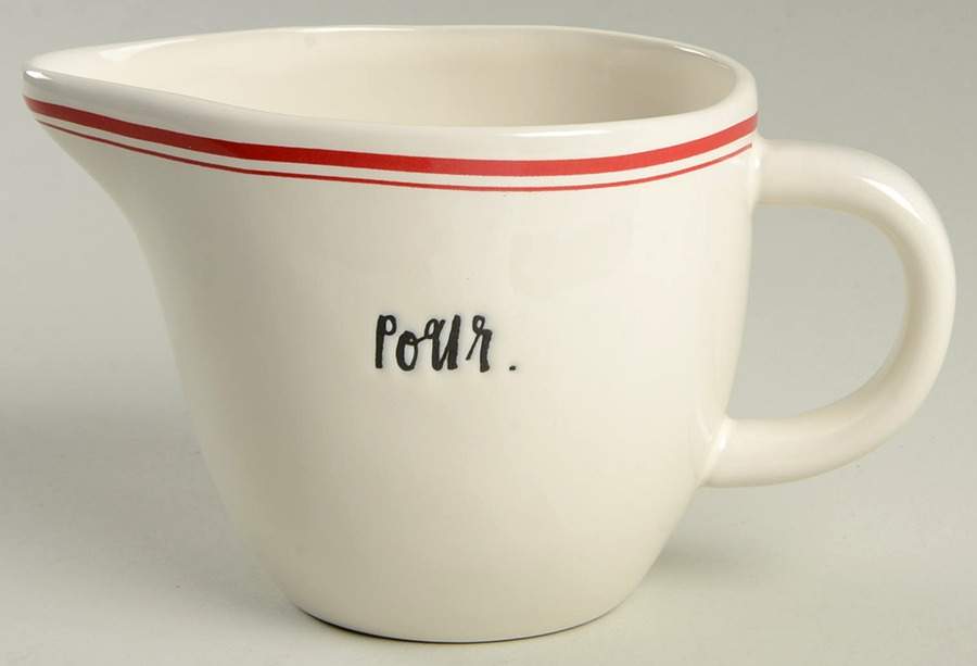 Red Line and Stem Print Creamer by Magenta-1