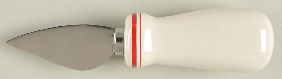 Red Line and Stem Print Cheese Knife with Stainless Blade by Magenta-1