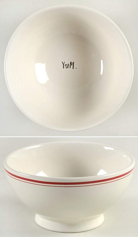 Red Line and Stem Print 5" All Purpose Bowl by Magenta-1
