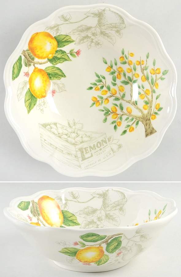 Lemon Tree 10" Round Serving Bowl by Maxcera Corp-1