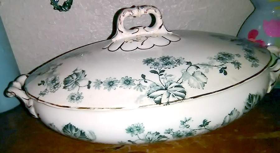 Amherst Oval Covered Vegetable by Mayer (American)-1