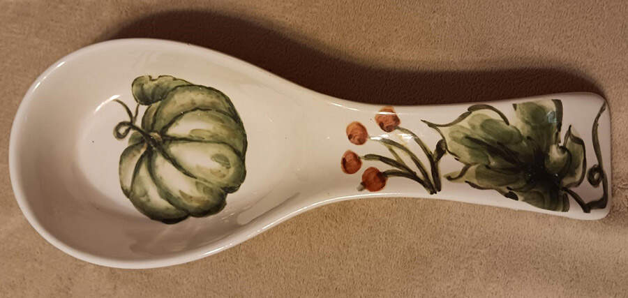 Pumpkin Harvest Spoon Rest/Holder (Holds 1 Spoon) by Maxcera Corp-1