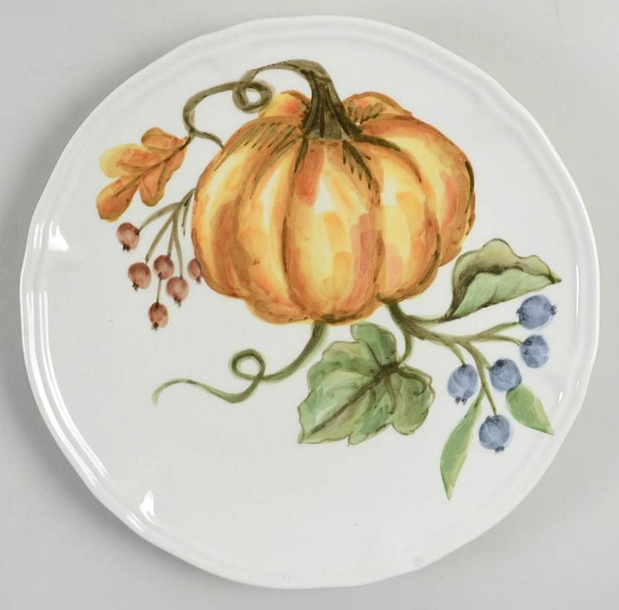 Pumpkin Harvest Salad Plate by Maxcera Corp-1