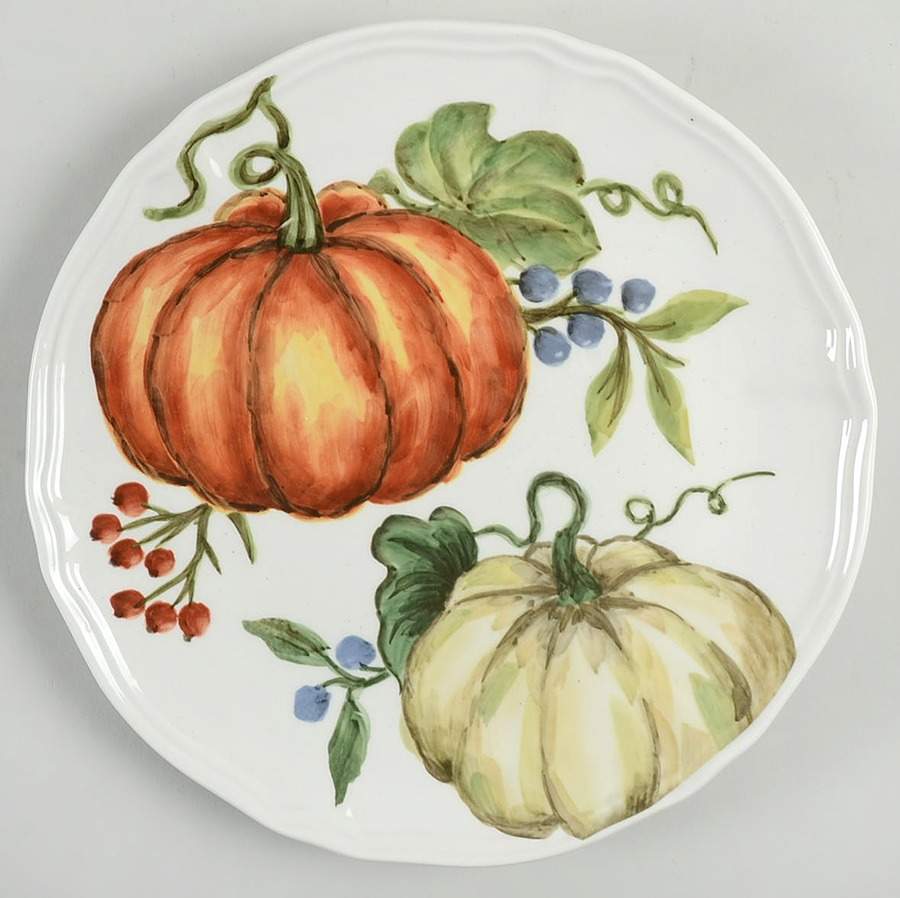 Pumpkin Harvest Dinner Plate by Maxcera Corp-1