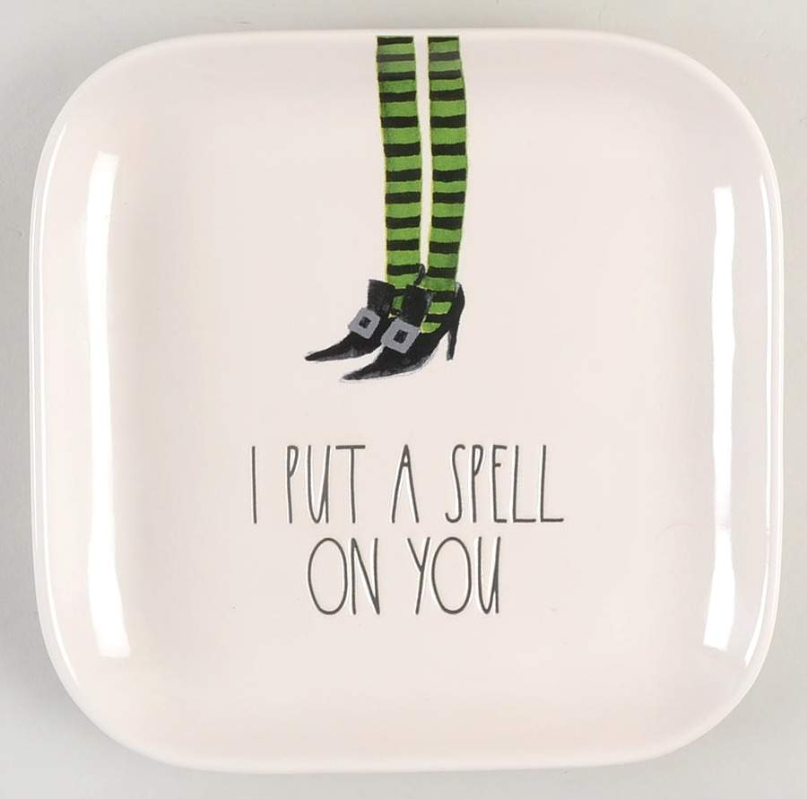 Halloween Witches' Feet Square Salad/Dessert Plate by Magenta-1