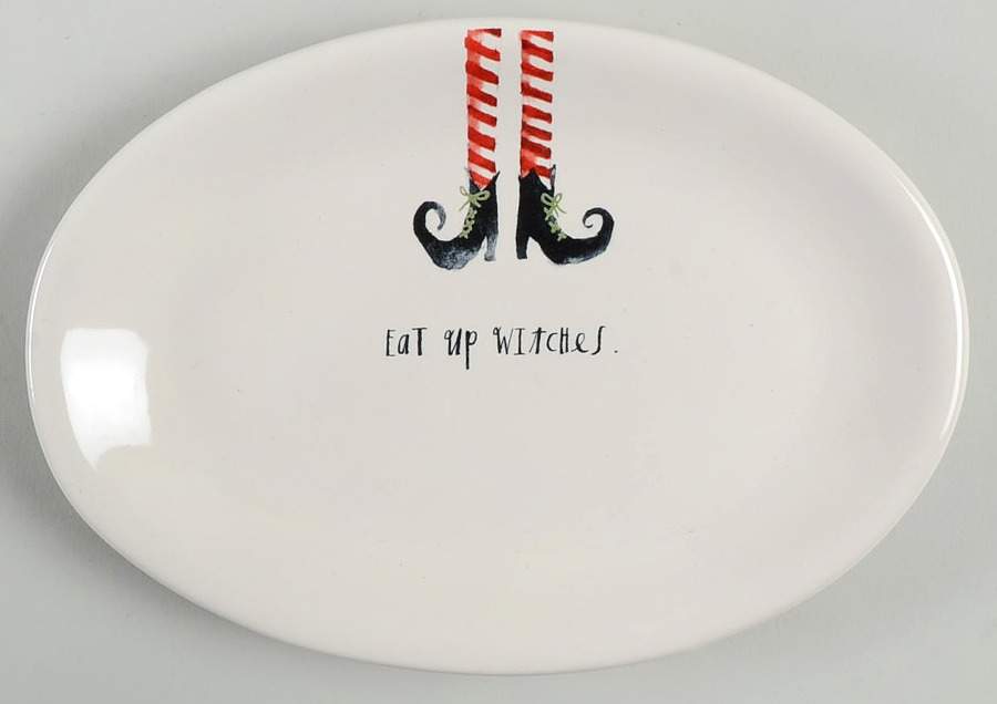 Halloween Witches' Feet 8" Oval Plate by Magenta-1
