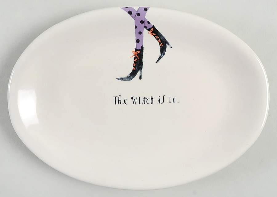 Halloween Witches' Feet 8" Oval Plate by Magenta-1