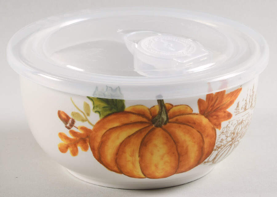 MXE27 16 Oz Round Plastic Microwave Bowl w/Vent Lid by Maxcera Corp-1