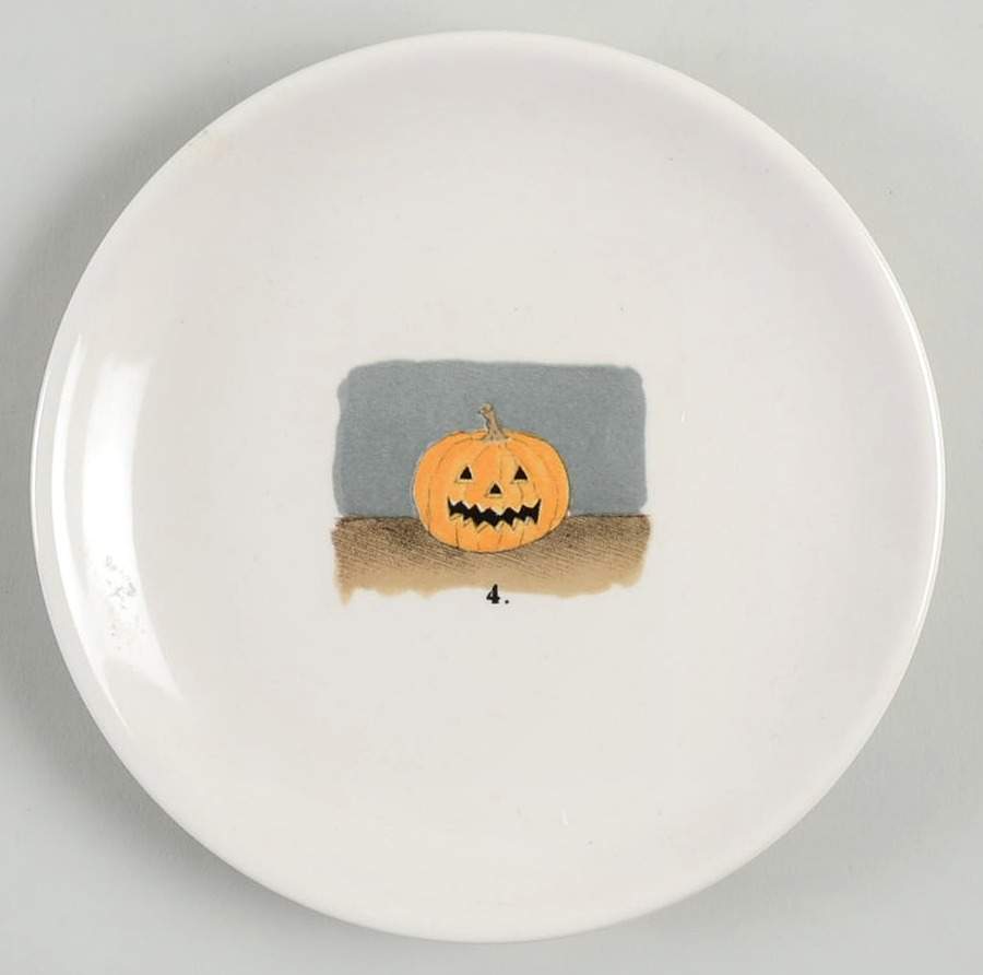 Jack-O-Lantern Pumpkin Appetizer Plate by Magenta-1