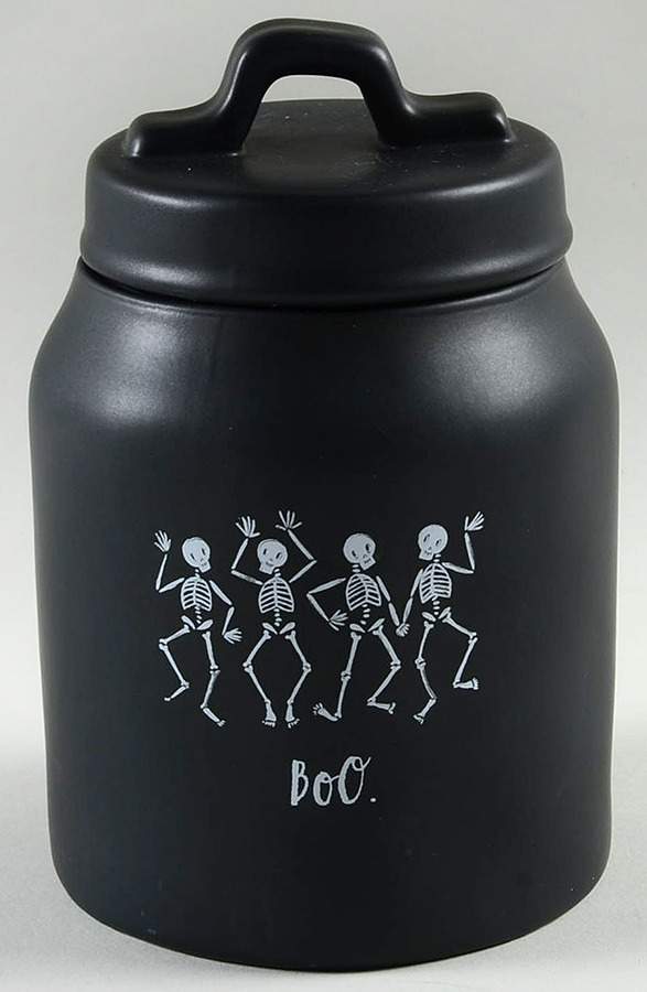 Dancing Skeletons (Matte Black) Medium Canister & Lid by Magenta-1